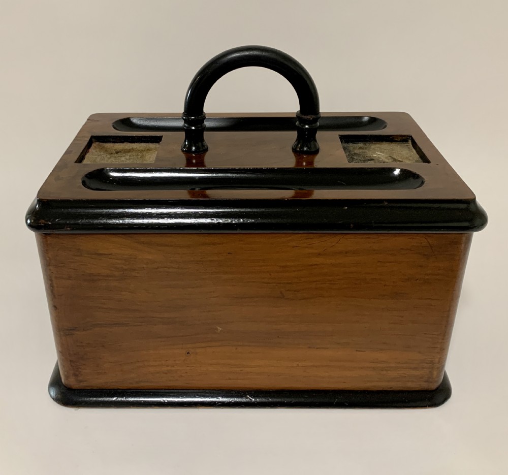 Victorian Burr Walnut Desktop Stationery Box View VI