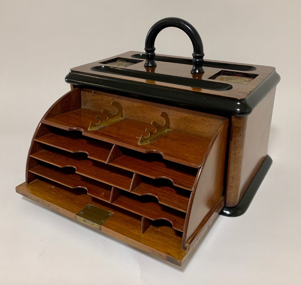 Victorian Burr Walnut Desktop Stationery Box View IX