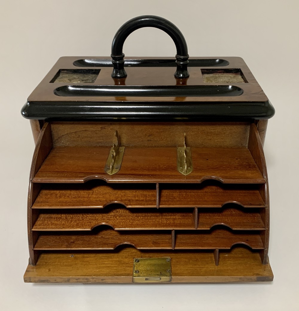 Victorian Burr Walnut Desktop Stationery Box View X