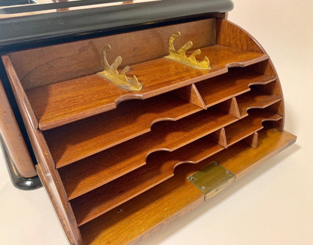 Victorian Burr Walnut Desktop Stationery Box View XII