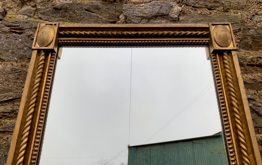 Large Antique French Gilt Pier Mirror View VII
