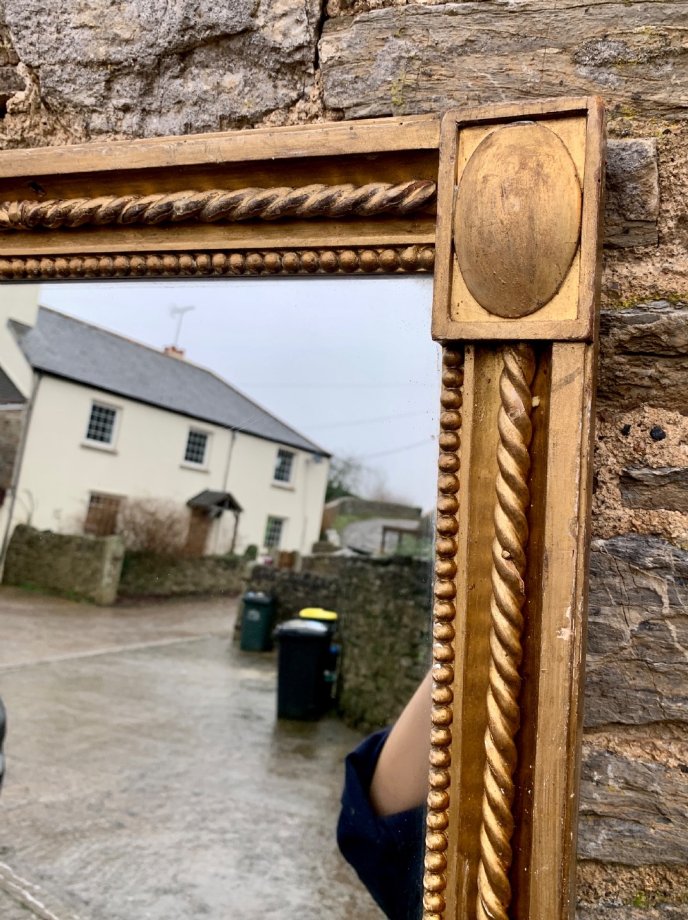 Large Antique French Gilt Pier Mirror View IX