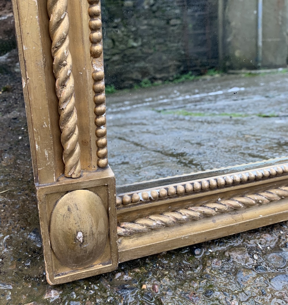 Large Antique French Gilt Pier Mirror View XII
