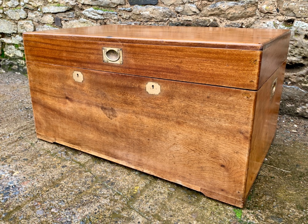 Antique Camphorwood Military Trunk Chest View V