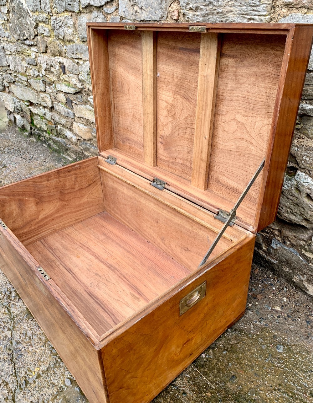 Antique Camphorwood Military Trunk Chest View XIV