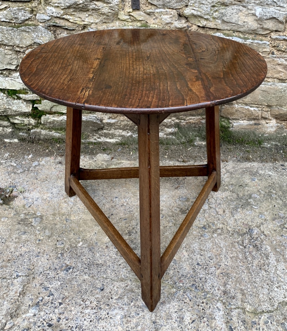 Antique Georgian Oak Cricket Table 