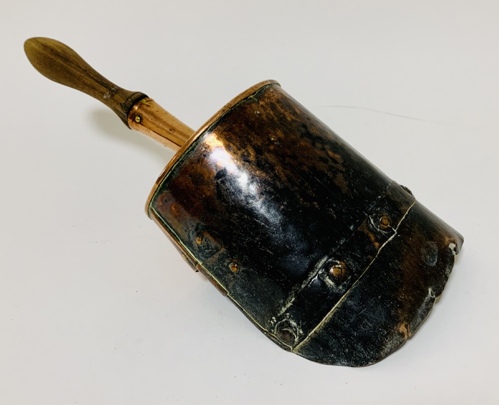 Antique Copper Coal Scuttle and Shovel View XIII