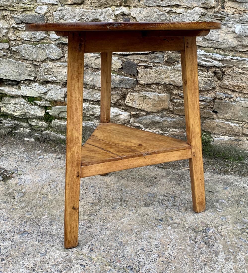 Antique Pine Cricket Table  View V