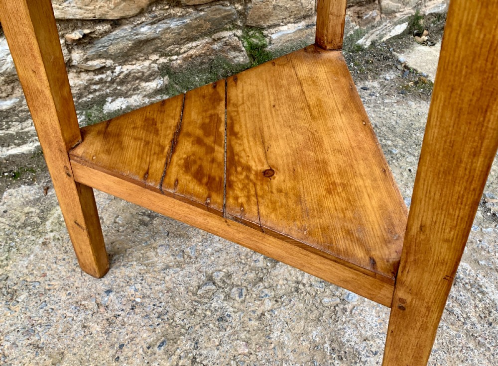Antique Pine Cricket Table  View IX