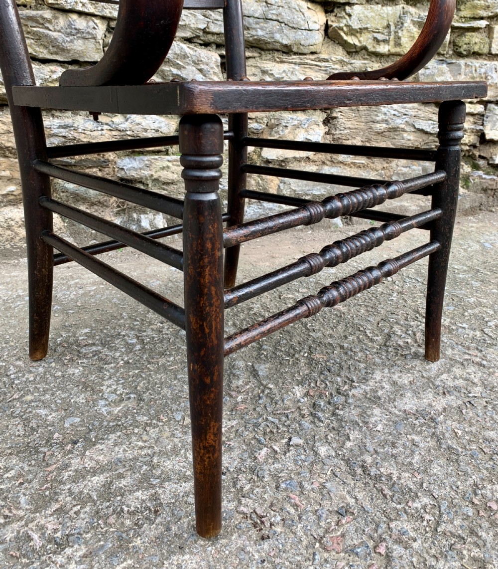 Antique American Armchair with Steamed Bentwood Arms View V
