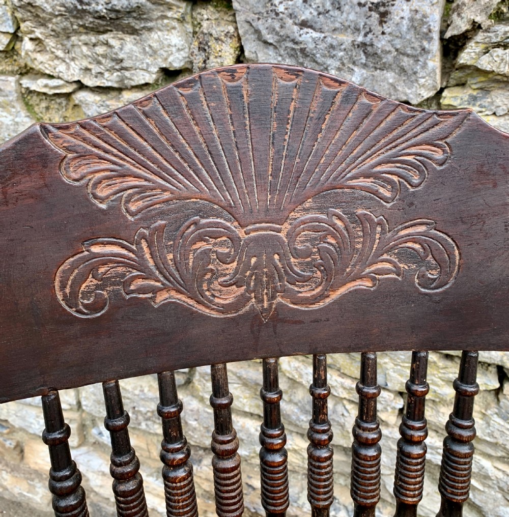 Antique American Armchair with Steamed Bentwood Arms View XIV