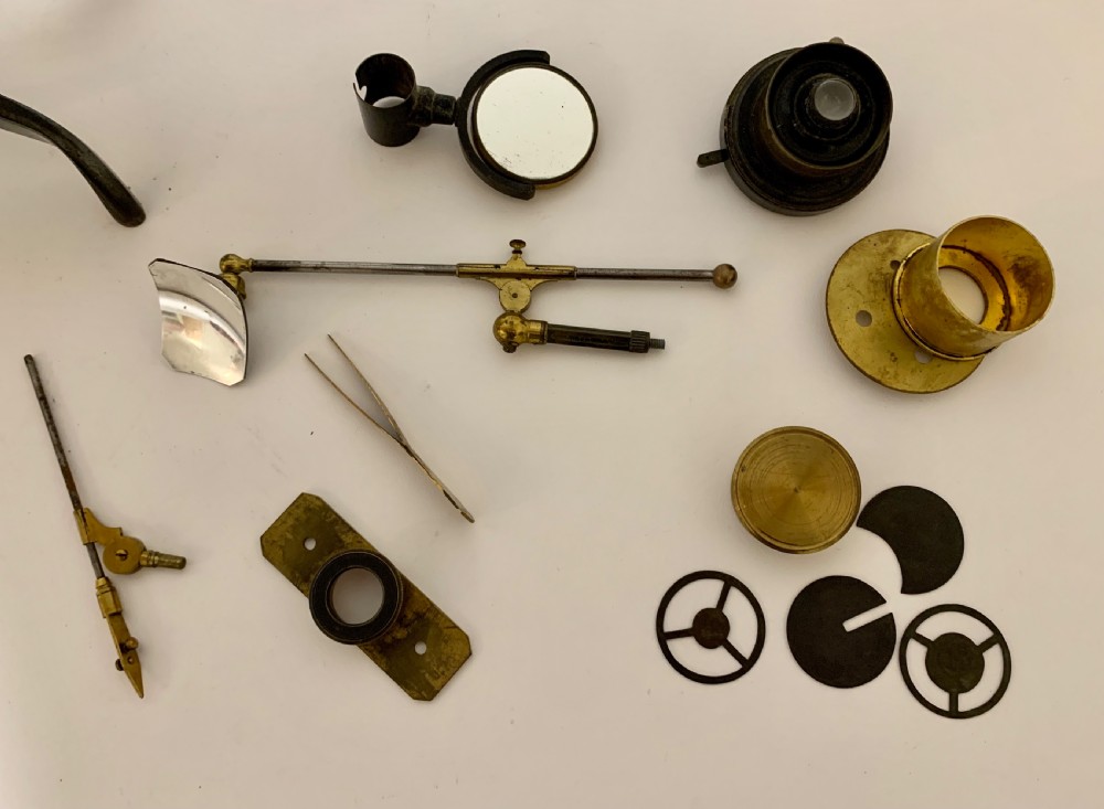 Rare Antique Microscope The Davon Micro-Telescope View IX