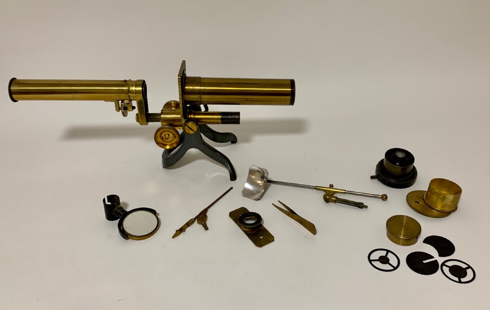 Rare Antique Microscope The Davon Micro-Telescope View XII