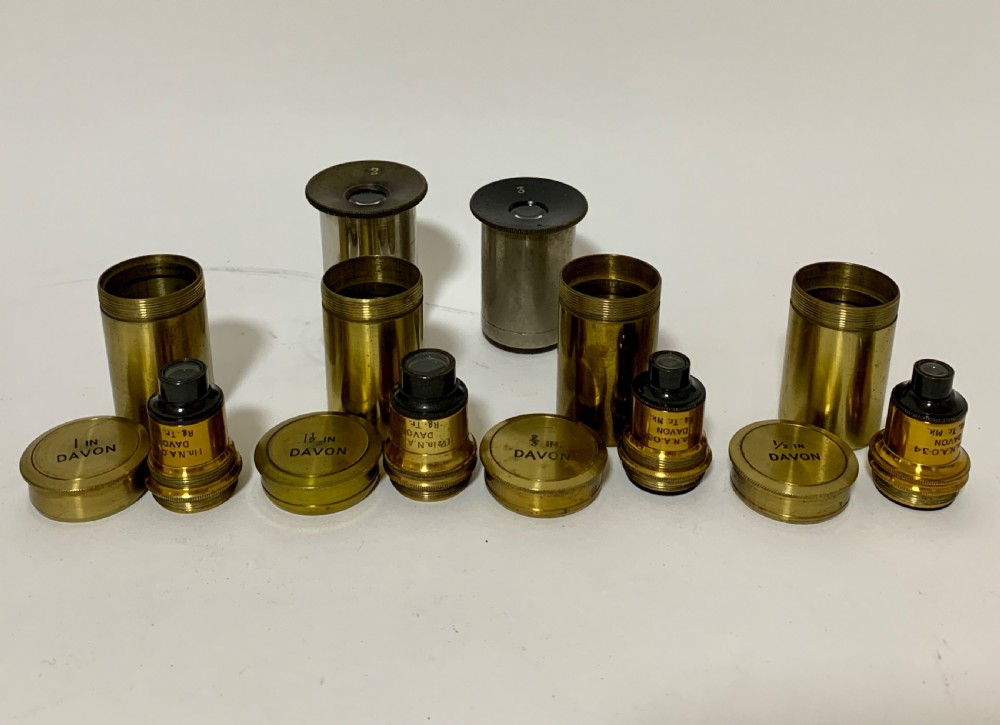 Rare Antique Microscope The Davon Micro-Telescope View XIV