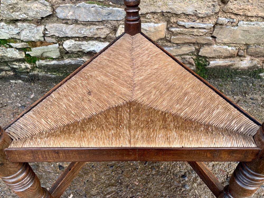 Antique Oak Turners Corner Chair View VIII