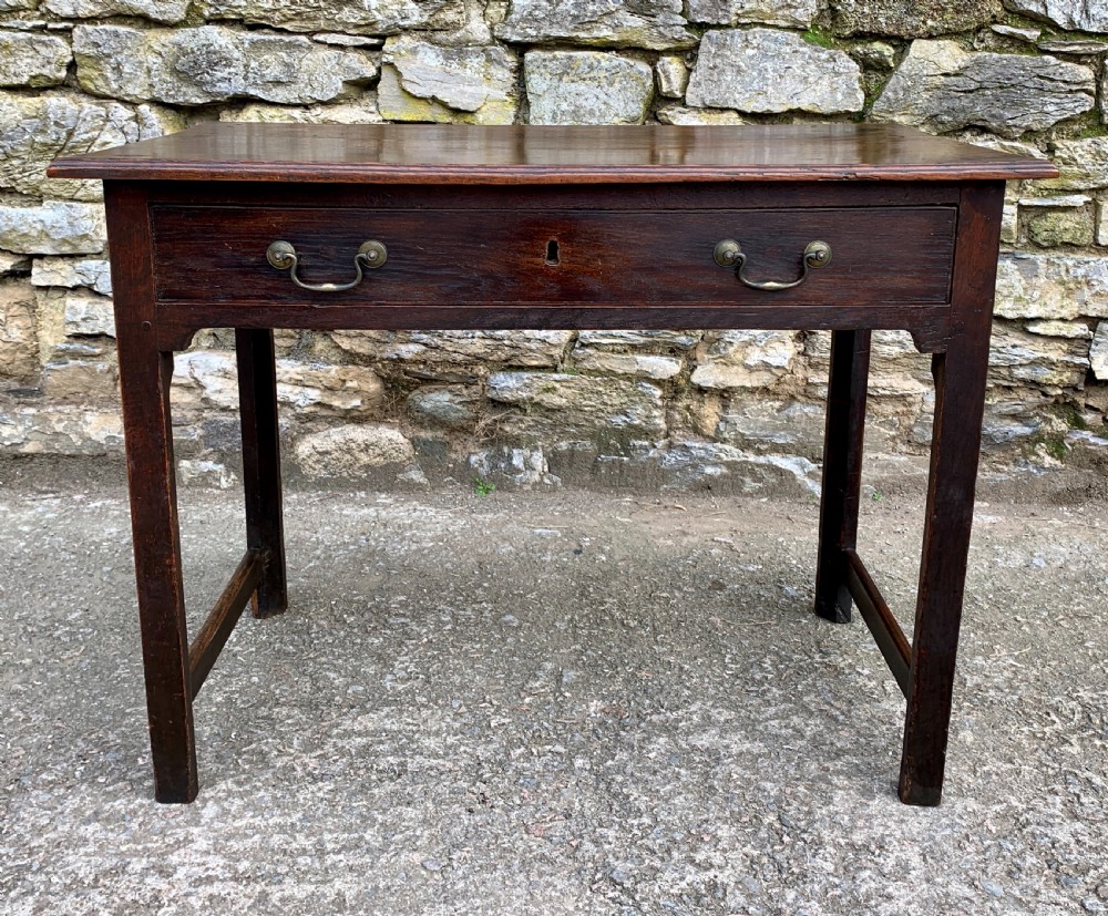 Antique Georgian Oak Side Table View II