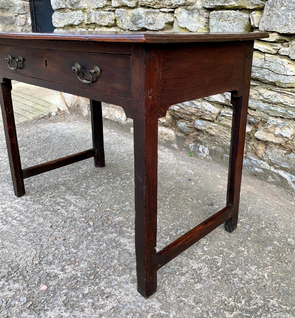 Antique Georgian Oak Side Table View III