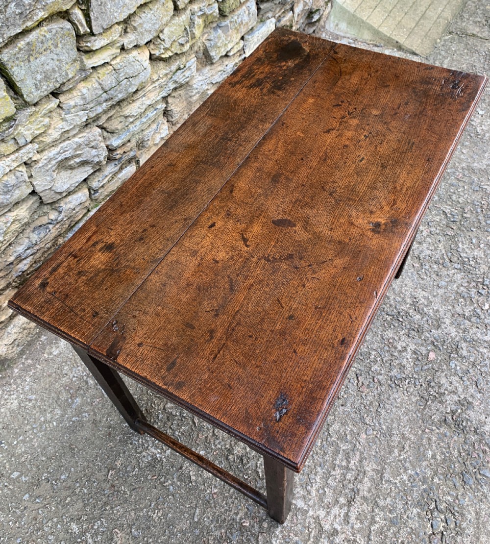 Antique Georgian Oak Side Table View VI