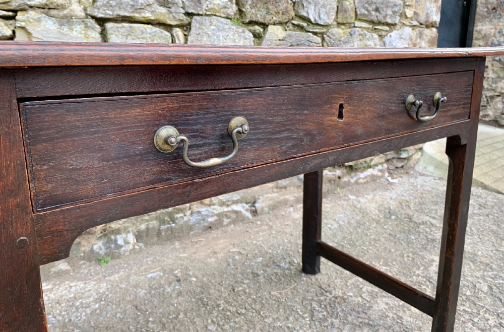 Antique Georgian Oak Side Table View IX