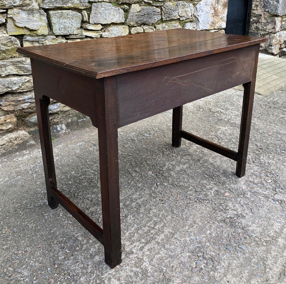 Antique Georgian Oak Side Table View X