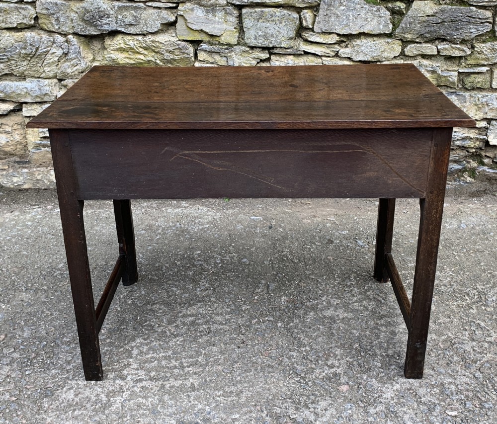 Antique Georgian Oak Side Table View XI