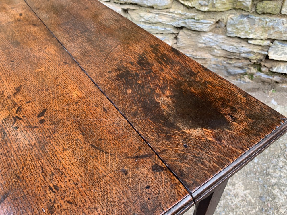 Antique Georgian Oak Side Table View XIII