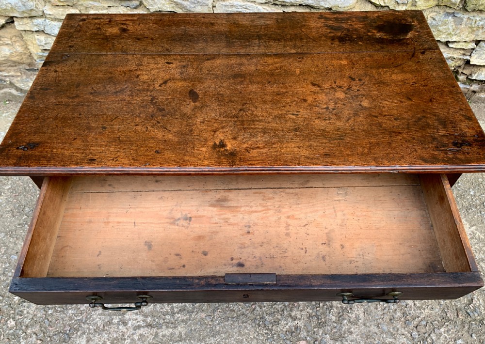 Antique Georgian Oak Side Table View XIV