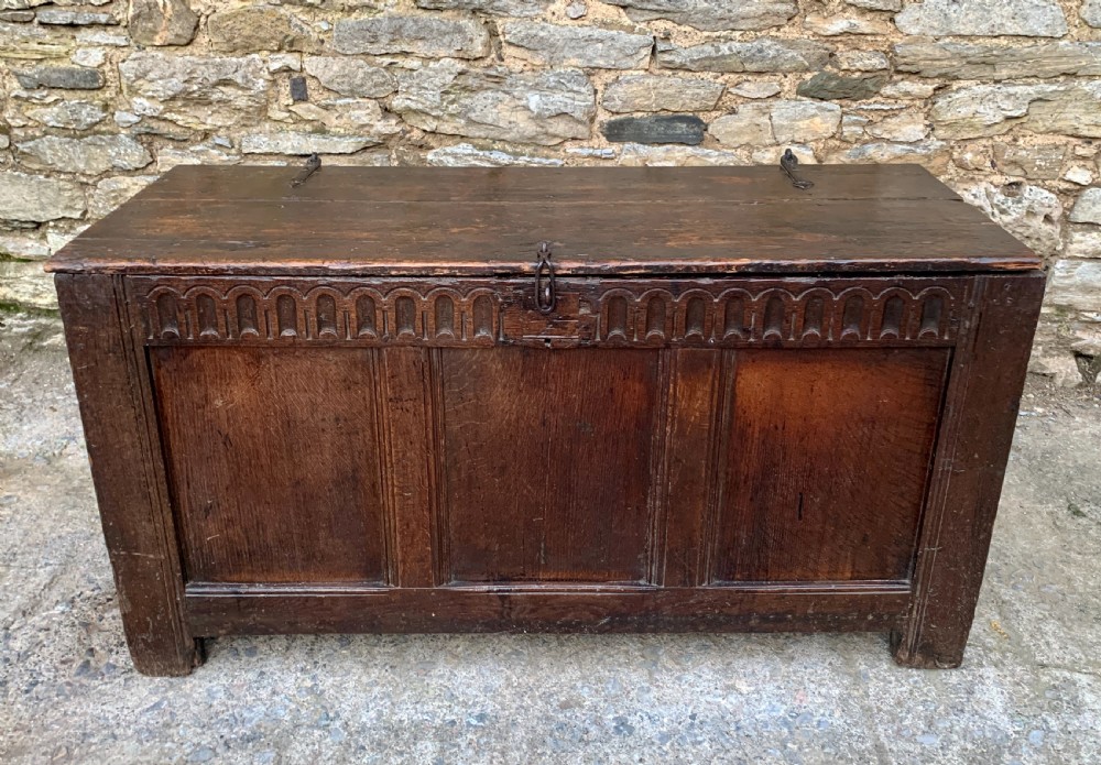 Antique Oak Coffer View II