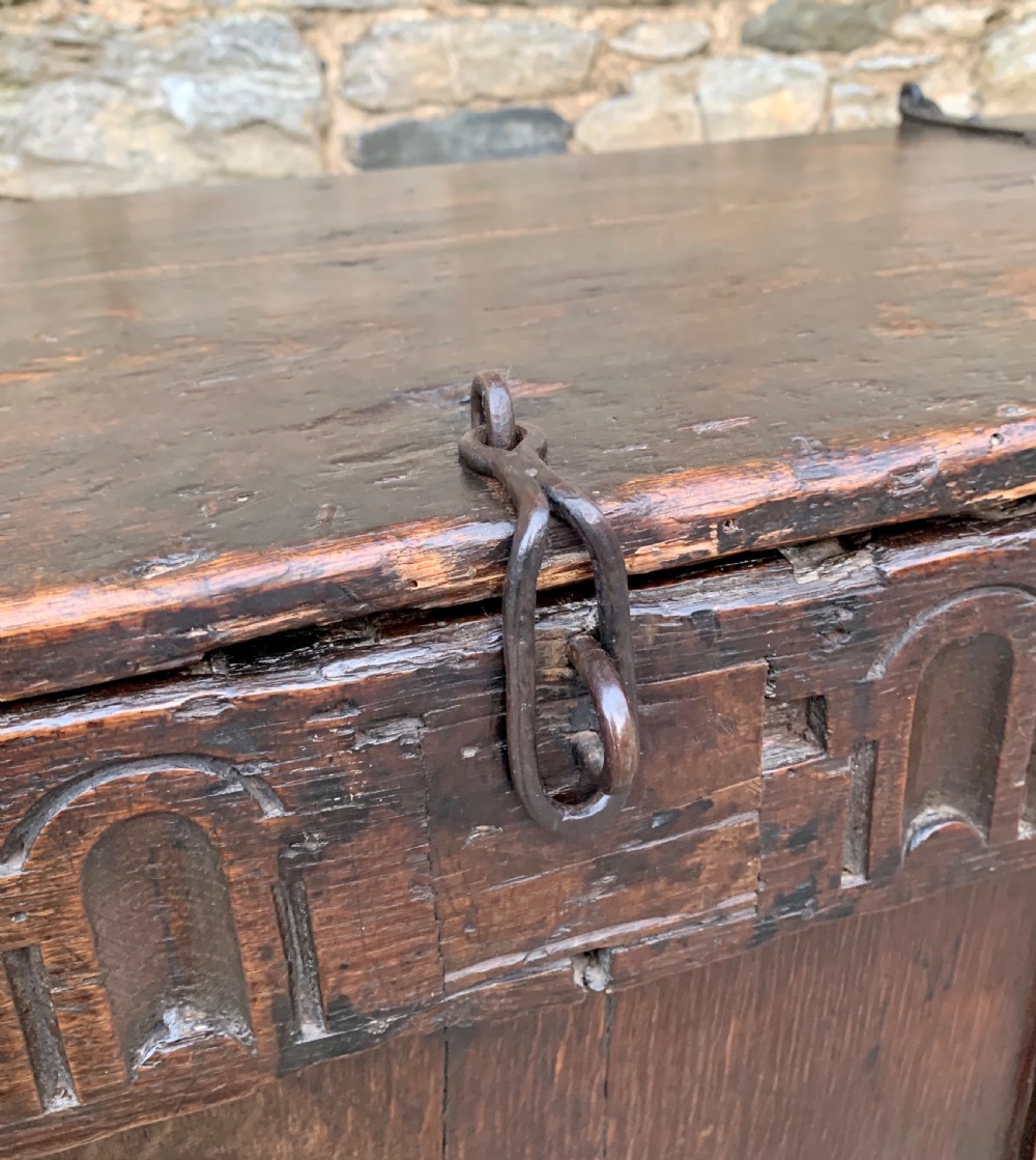 Antique Oak Coffer View III