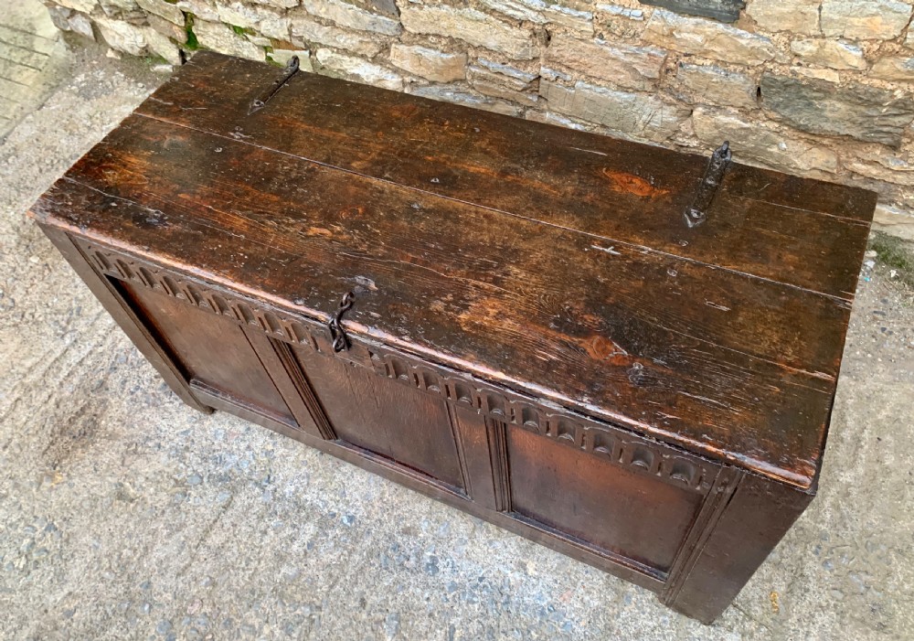 Antique Oak Coffer View IV