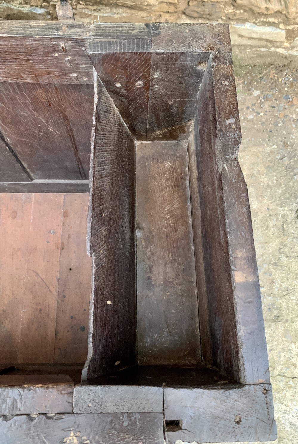 Antique Oak Coffer View XII