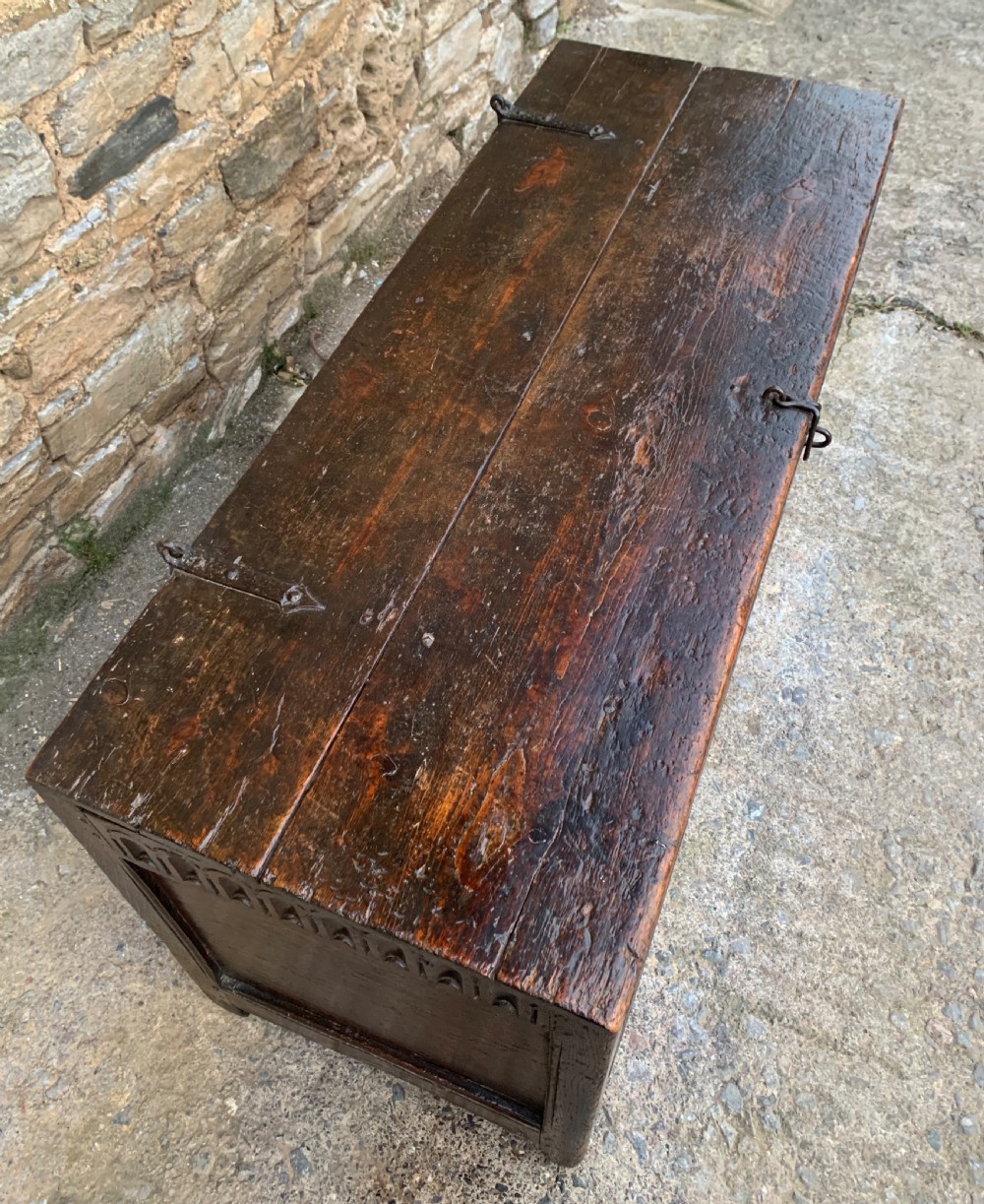 Antique Oak Coffer View XIII