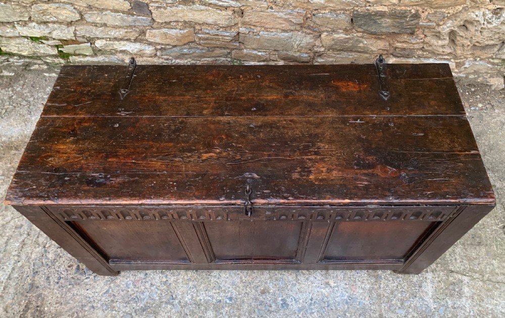 Antique Oak Coffer View XVI