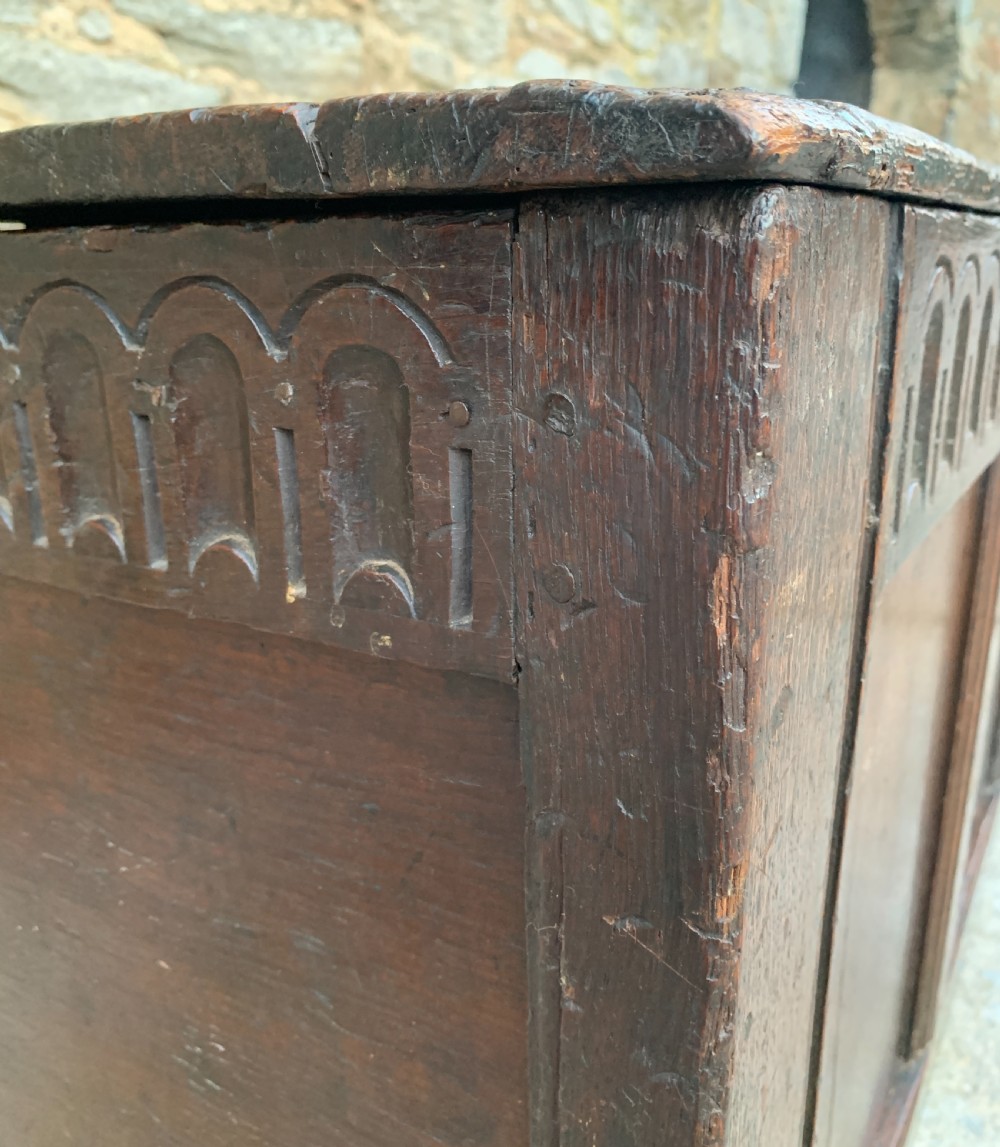 Antique Oak Coffer View XVII
