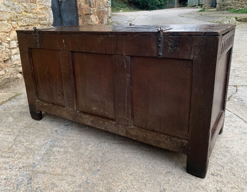 Antique Oak Coffer View XIX