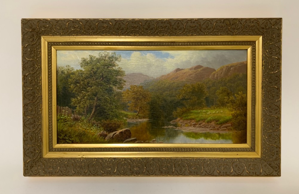 Antique Oil on Canvas of a Countryside Scene