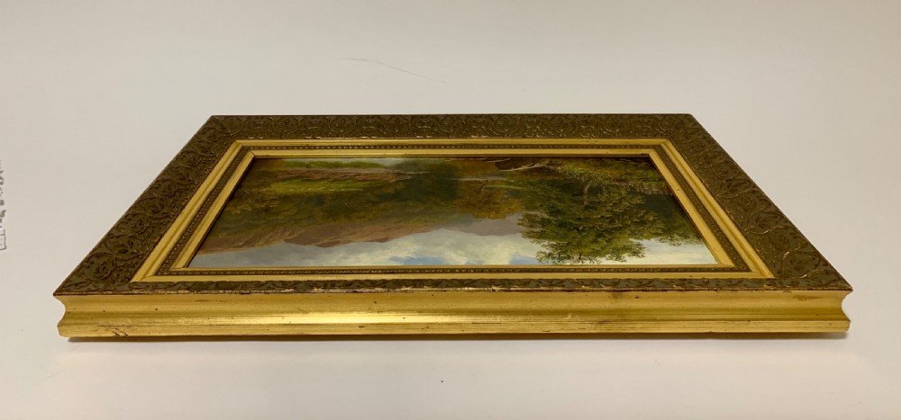 Antique Oil on Canvas of a Countryside Scene View VIII