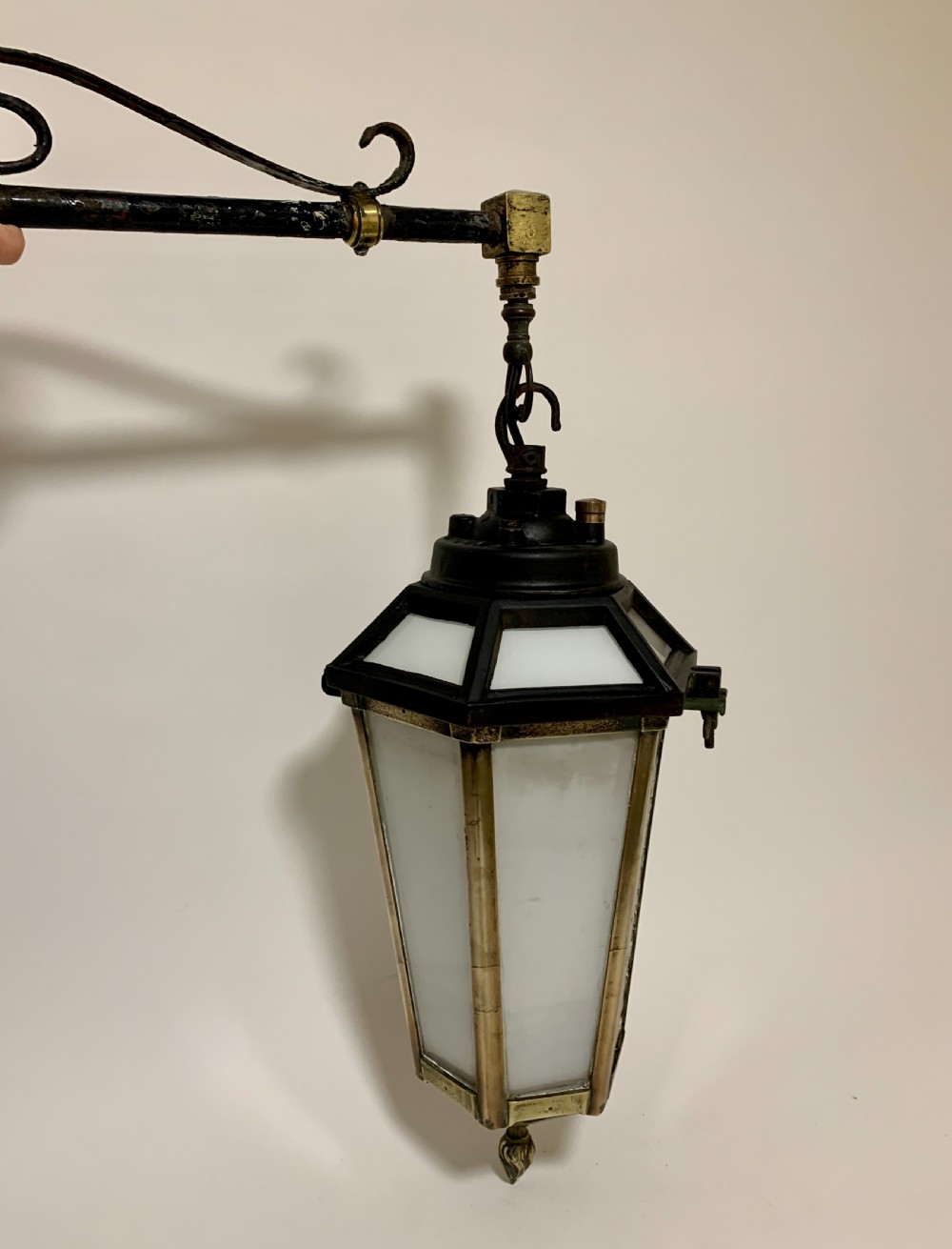 Antique REVO Tipton Hanging Lantern on Bracket