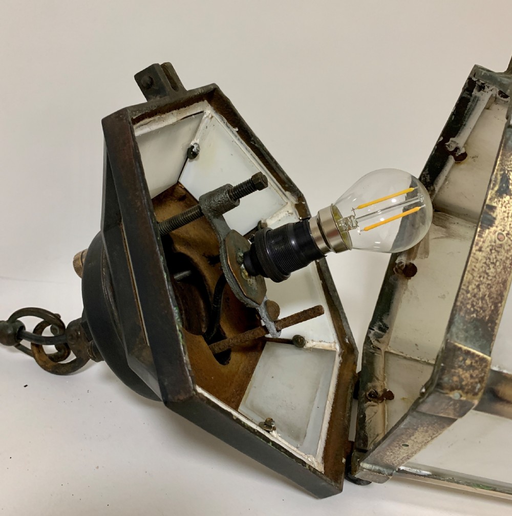 Antique REVO Tipton Hanging Lantern on Bracket View XII