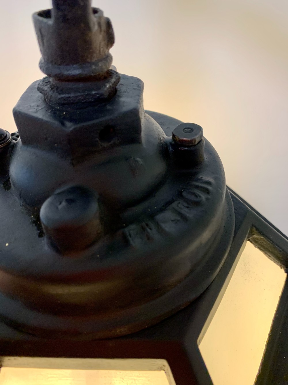 Antique REVO Tipton Hanging Lantern on Bracket View XIII