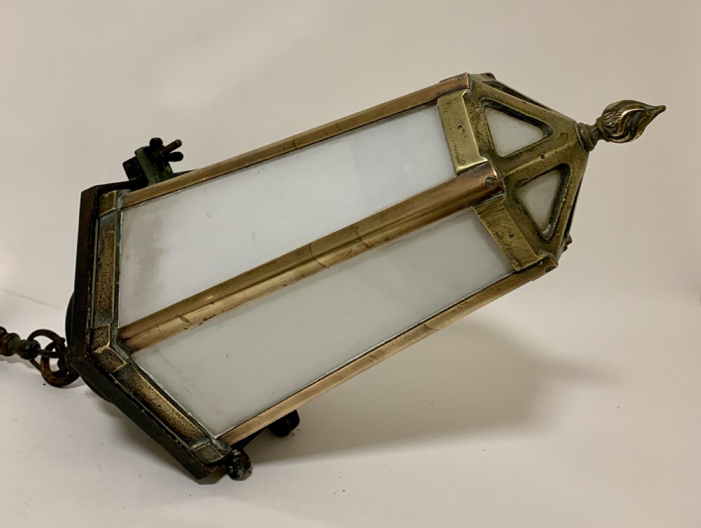 Antique REVO Tipton Hanging Lantern on Bracket View XV