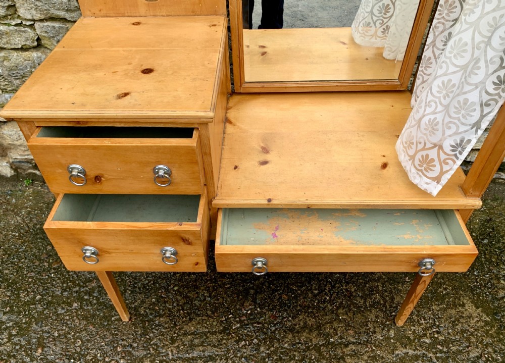 Antique Pine Dressing Table by Maple & Co View V