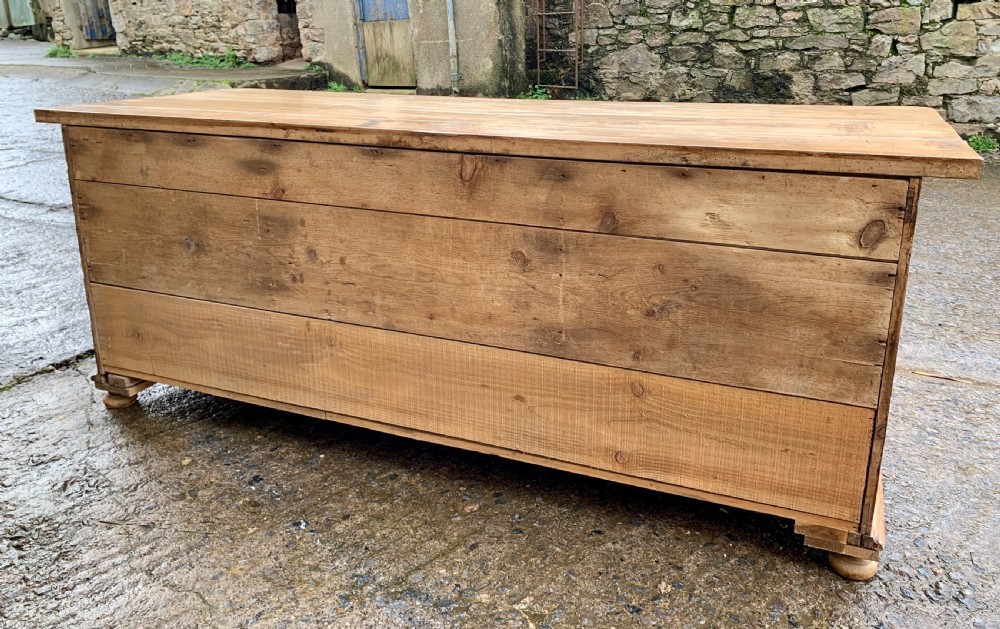 Large Antique Victorian Pine and Sycamore Dresser Base View XVIII