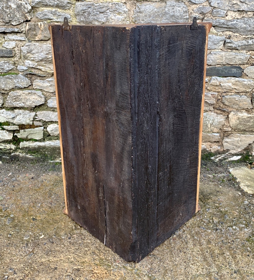 Antique Pine and Elm Hanging Corner Cupboard View VIII