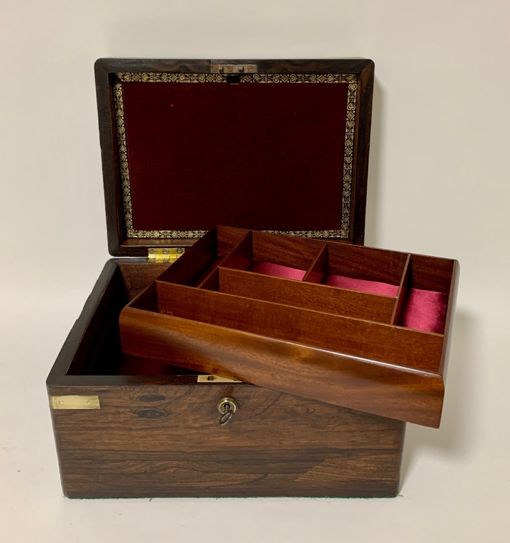 Antique Rosewood Jewellery Box