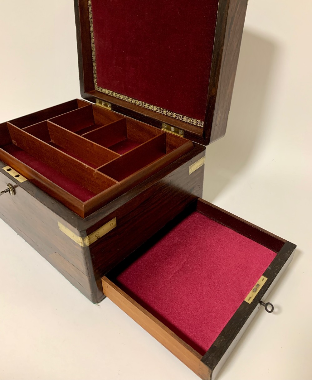 Antique Rosewood Jewellery Box View V