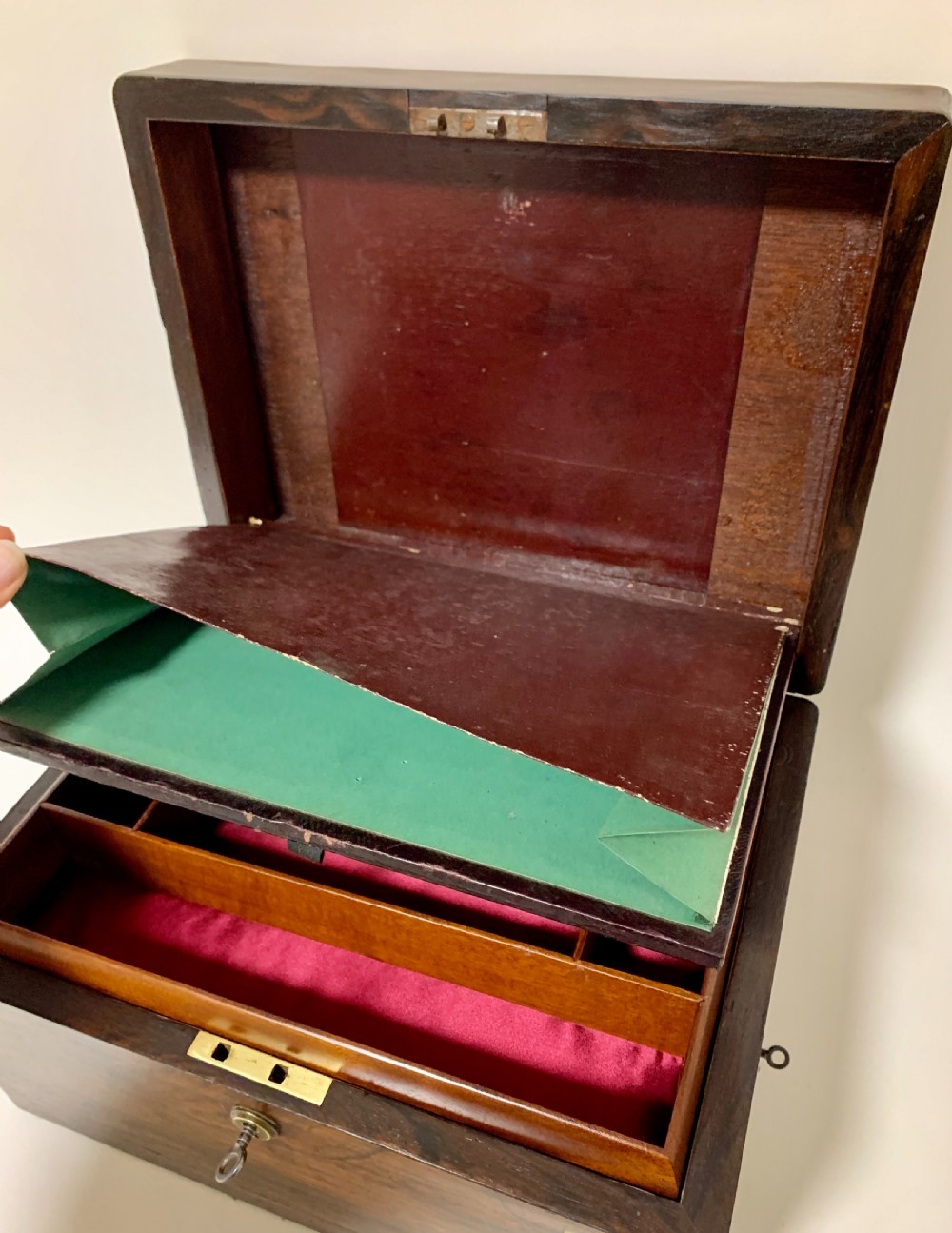 Antique Rosewood Jewellery Box View X