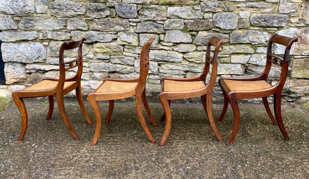 Set of 4 Regency Rosewood Dining Chairs View II