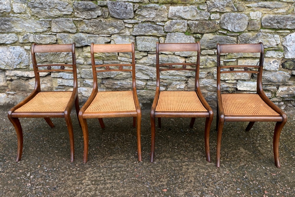 Set of 4 Regency Rosewood Dining Chairs View IV