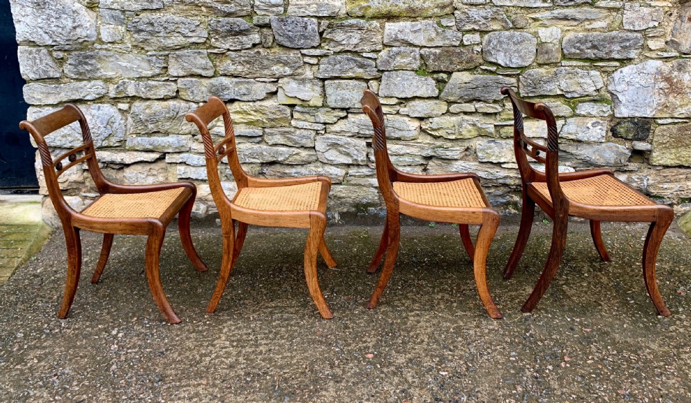 Set of 4 Regency Rosewood Dining Chairs View V